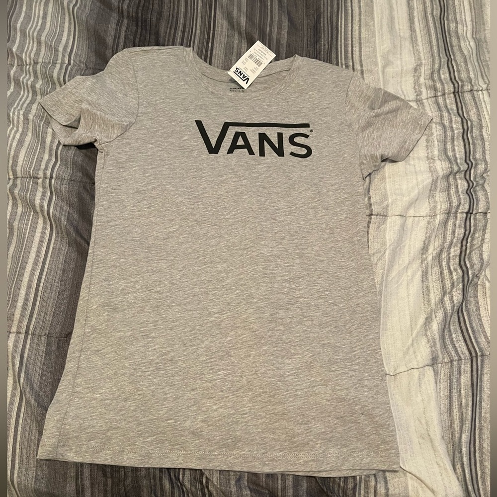 Women’s Gray Vans T-Shirt , Size:Medium